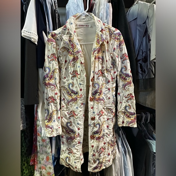 Johnny Was Jackets & Blazers - Johnny Was Women's Floral Embroidered Trench Coat